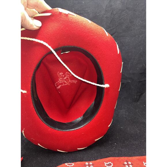 Vintage 1950's Cowboy Hat & Bandanna Pla-master Herman Iskin & Co. - Picture 4 of 5